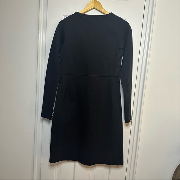 DULUTH TRADING CO Wearwithall Ponte Knit Long Sleeve Black Mini Dress Small - Picture 5 of 8